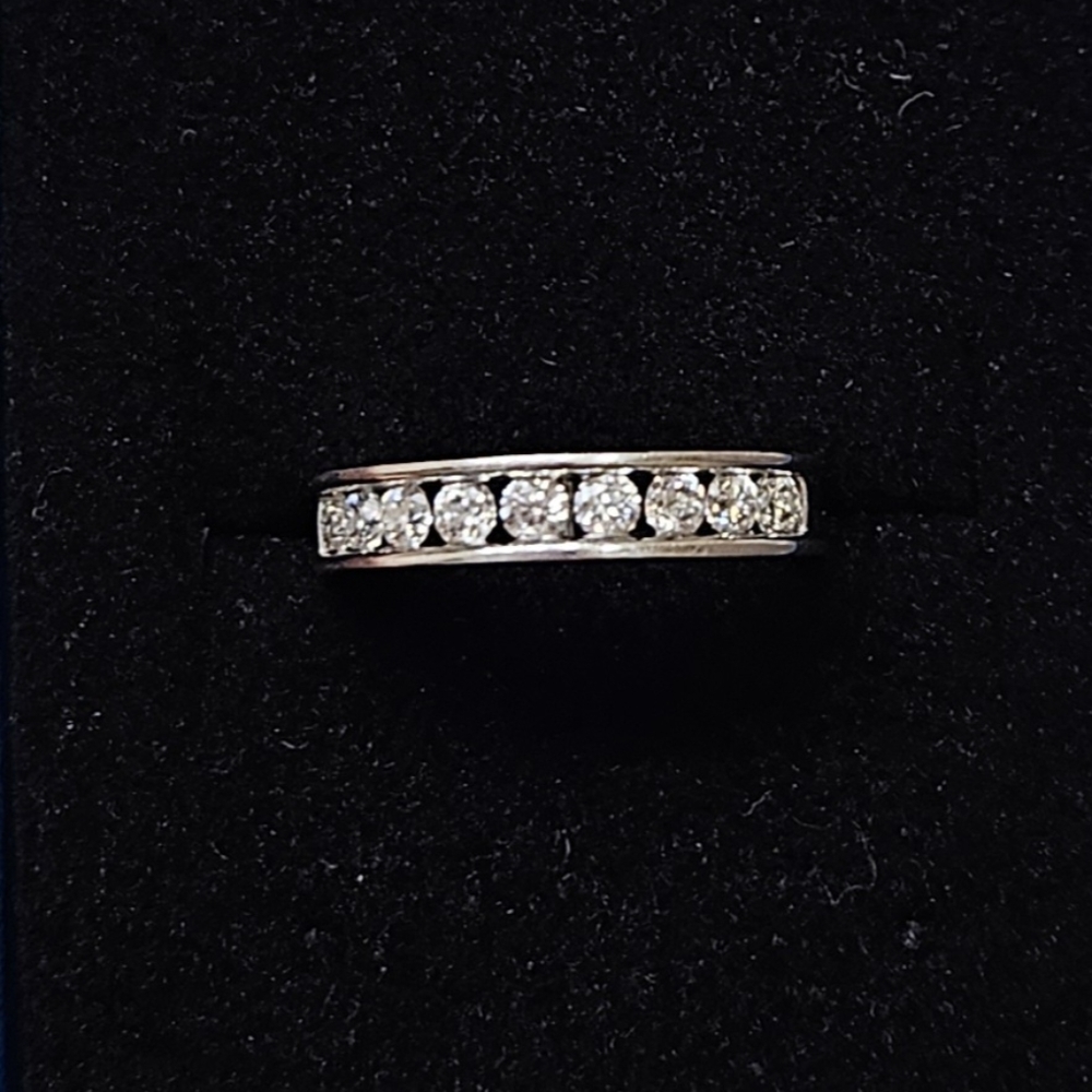 Moissanite Band Ring.